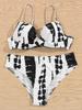 European and American INS Push-Up Swimwear: New Style Printed Bikini with Hard Case.
