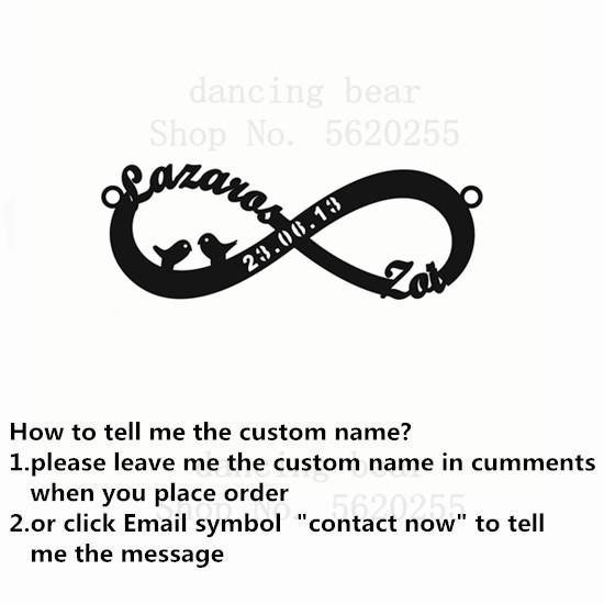 Infinite Layer Necklaces for Women Personalized Stainless Steel Custom Necklace Couple Jewelry Nameplate Pendant