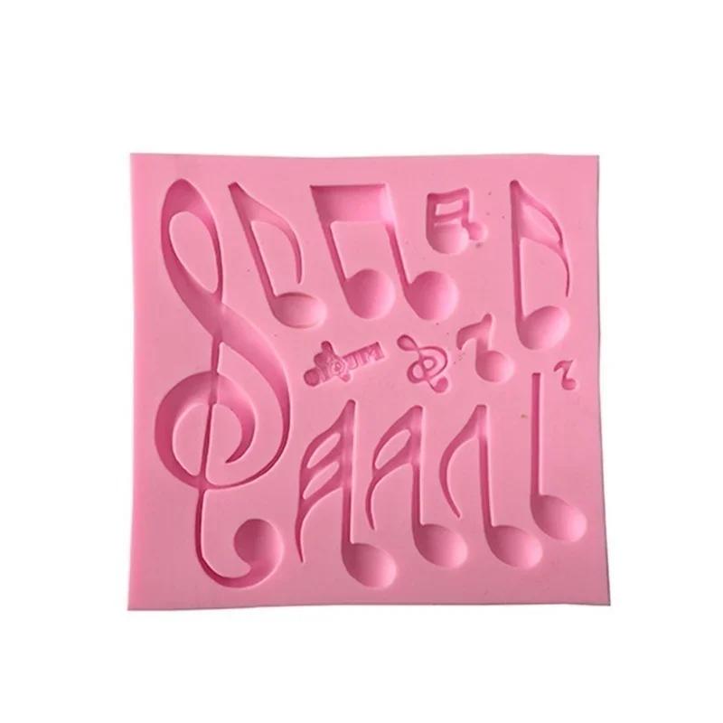 New Music Symbol Shape Silicone Molds Musical Fondant Cake Decorating Tools Polymer Clay Moulds Wholesale