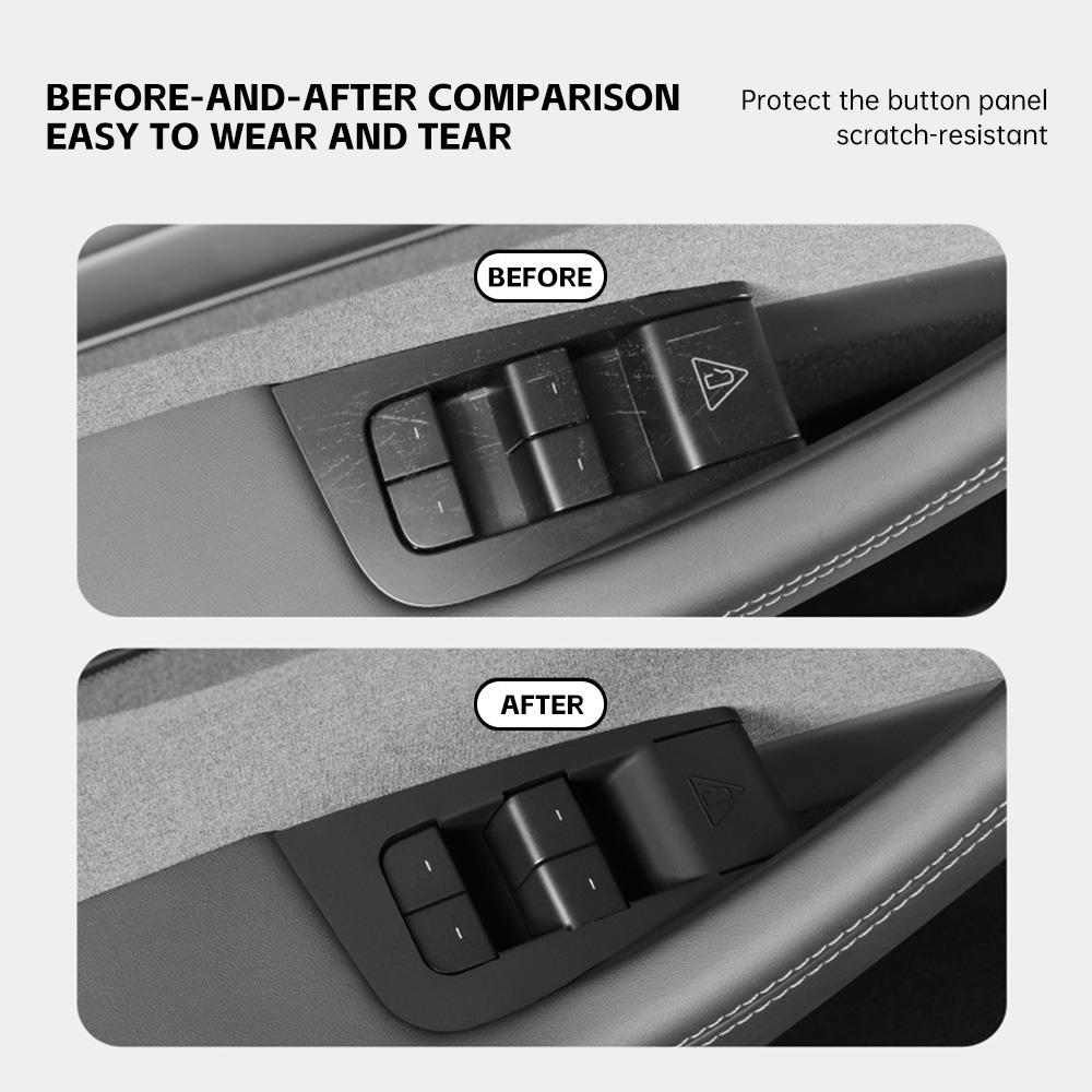 For Tesla Model Y Juniper 2026-2026  LHD Window Lift Switch Guard Plate  Lifting Control Decorative Cover Interior Accessories