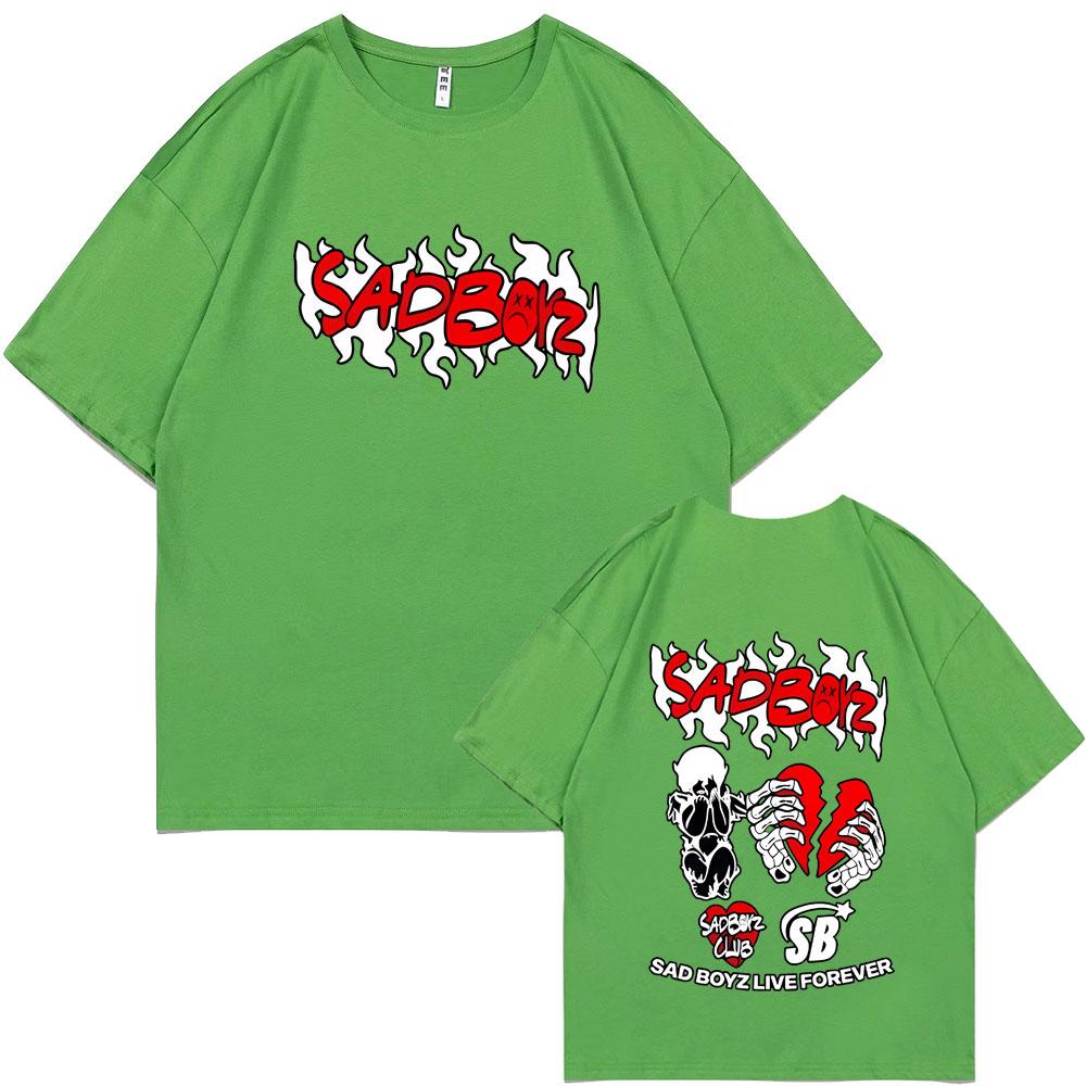 

Singer Junior H Sad Boyz Live Forever Graphic Tshirt Unisexs Hip Hop Vintage Short Sleeve Unisex Women Casual Fashion Oversized Tees 4XL