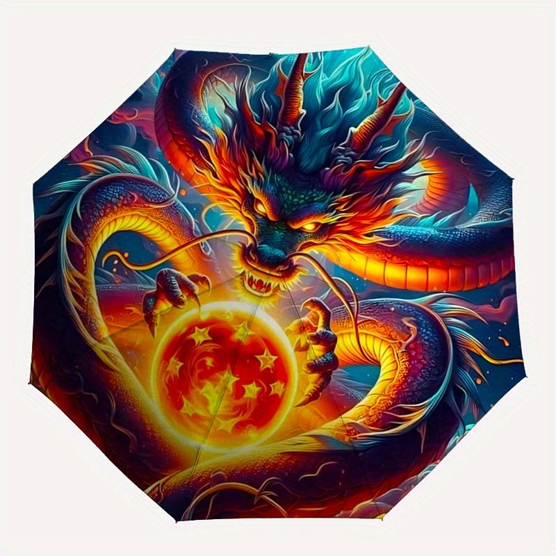 1pc Dragon Heart Automatic Opening and Closing Umbrella - Small Umbrella Suitable for Various Occasions N036