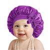 European and American popular wide-sided elastic streamer nightcap, children's bow solid color round hat home hat JDKB-21B