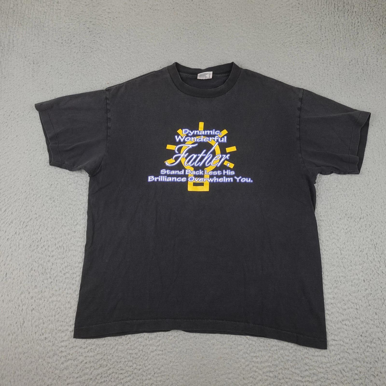 Vintage Jesus Shirt Mens XL Black Dynamic Wonderful Brilliance Graphic Tee 90s M