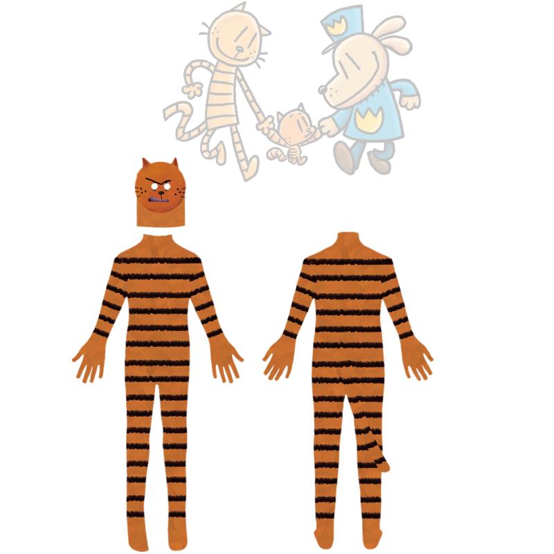 Cat Man Cosplay Outfit Cartoon Petey Cat Halloween Fancy Kids Girls Boys Party