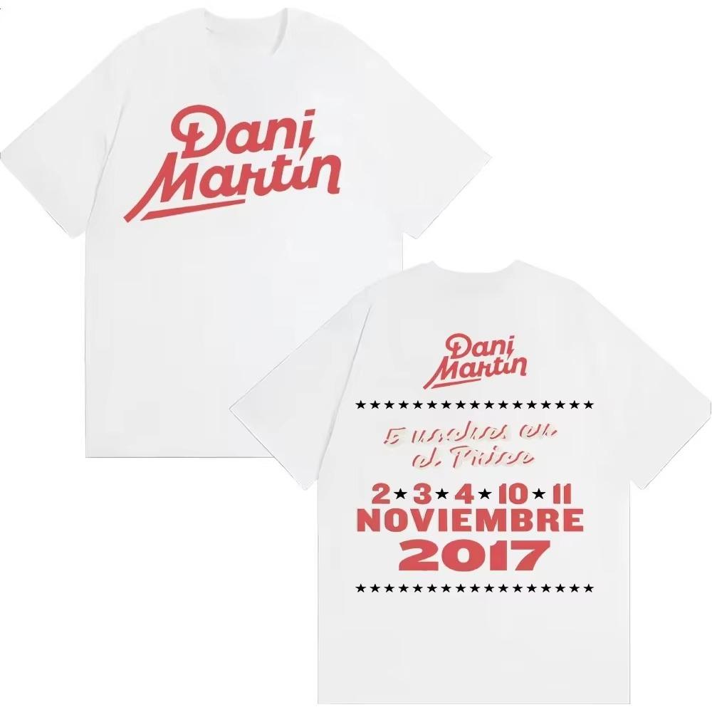 Rapper Dani Martin Noviembre Merch Tee Shirt Men Clothing Harajuku Gothic T Shirts Casual Pure Cotton High Quality Tshirts