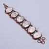 Fossil Coral Stone Electroformed Statement Unique New Bracelet Jewelry Copper V-76
