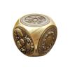 Brass Rotating Hexagonal Magic Cube: Creative Copper Craft for Wealth and Stress Relief.
