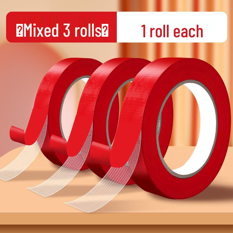 High-Viscosity Red Cloth Tape - Double-Sided, No Residue, Ideal for New Year and Spring Festival Decorations.