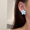 S925 Sterling Silver Acrylic Sunflower Stud Earrings - 2023 Cute Candy Color Flower Design