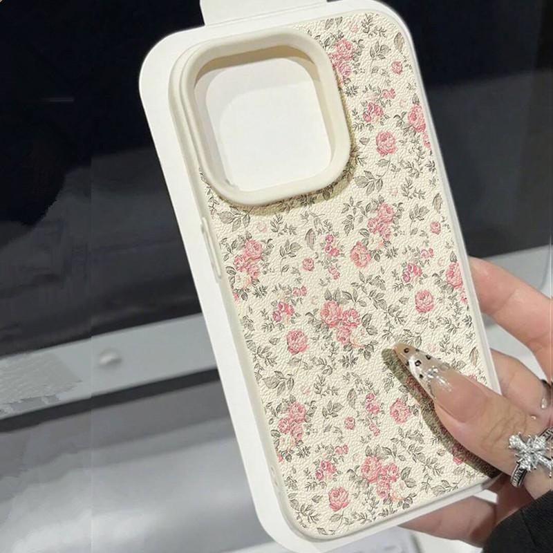 

Vintage Pink Floral Print Pattern Design Protective Cover for iPhone 17 16 15 14 13 12 11 16E Series Pro Max Plus iphone 12