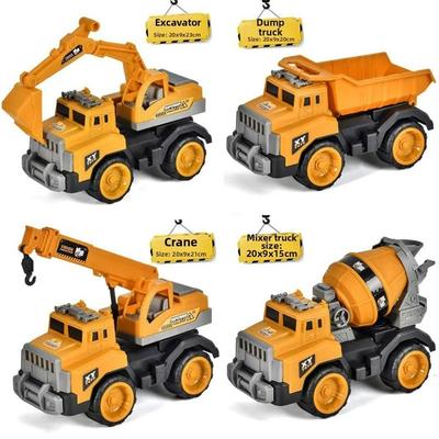 Drop Resistant Engineering Transport Vehicle Toys Plastic Crane Truck Model  for Boys