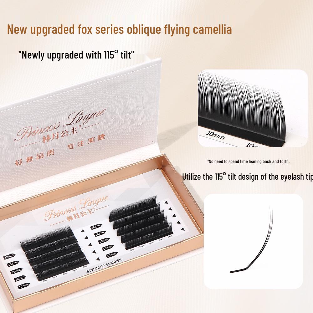 

Fox-Eye Slanted Lash Extensions - Outer Corner Elongated Thick Manga Fox Lashes 11mm