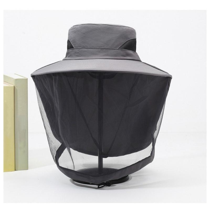 Breathable Insect Proof Face Cover Sun Protective Headgear For Fishing Gardening Outdoor Activity Lightweight Travel Hat