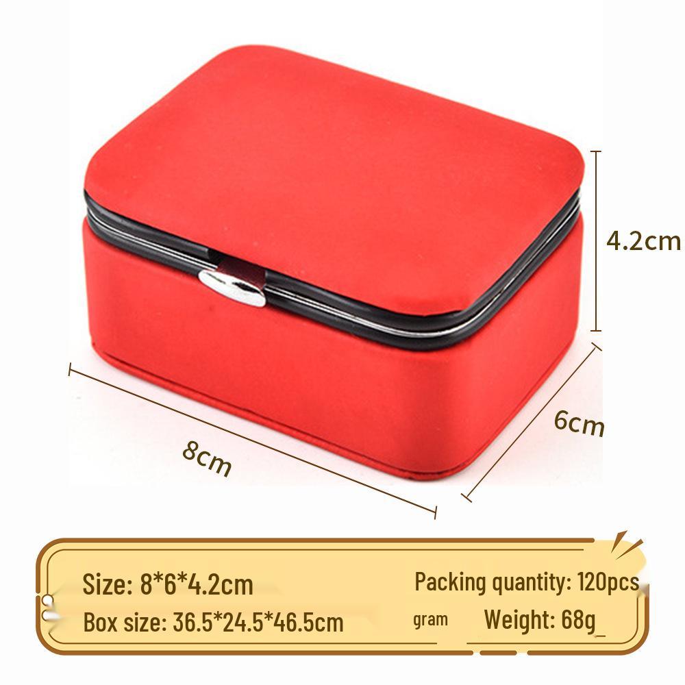 Compact PU Jewelry Organizer for Earrings and Ear Studs - Portable Storage Box