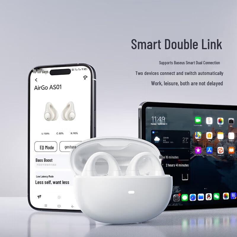 Baseus AS01 Clip-on Open-ear Sports Bluetooth Earphones