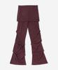 KIJIKO Ke609-Shirring Skirt Leggings Burgundy