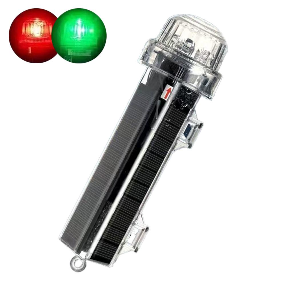 Lumière de signalisation océanique solaire Lumière de signalisation de navigation Étanche Flash LED Lumière d'avertissement nocturne Accessoires pour yacht et bateau de pêche