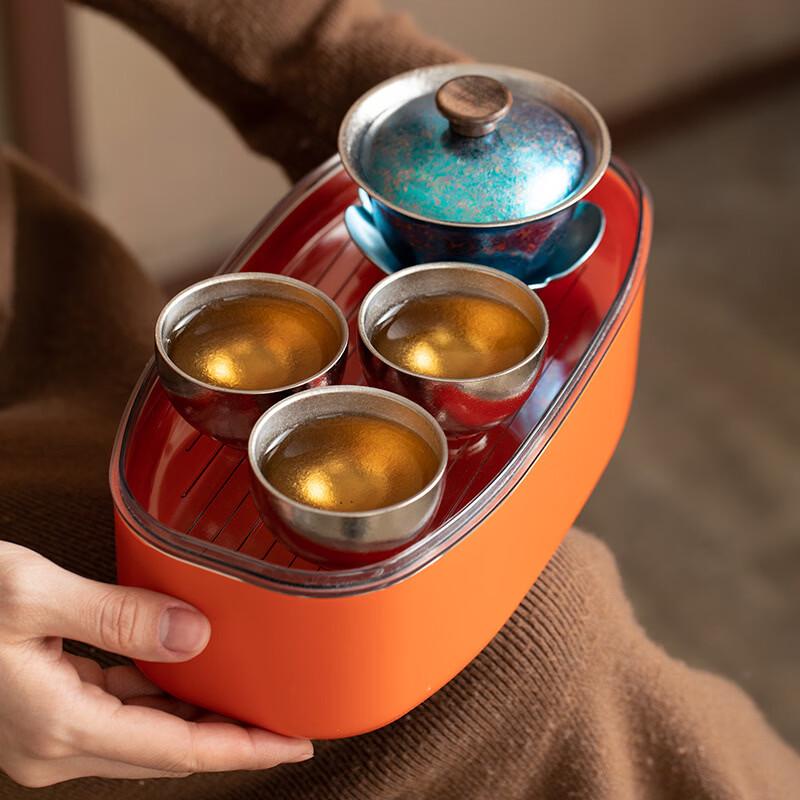 Pure Titanium Portable Travel Tea Set