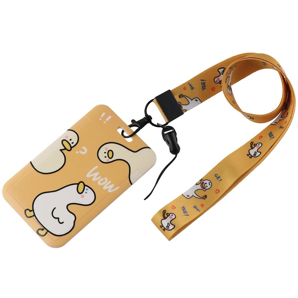 

Plastics ID Badge Holder Yellow Key Lanyard ID Holder New Name Tag Lanyard Office