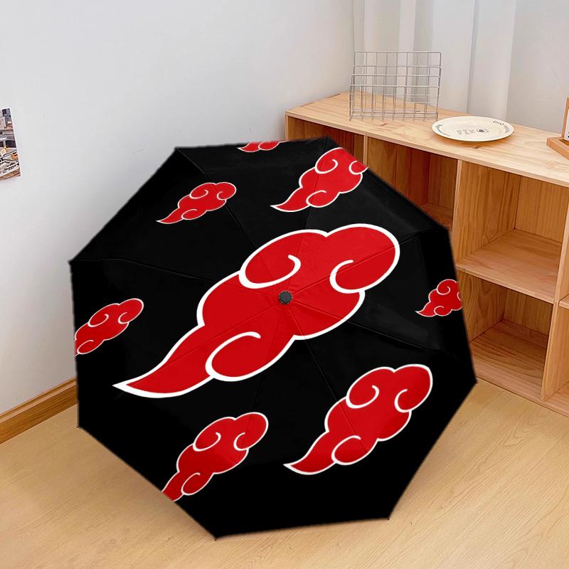 1 Stück Automatischer Faltregenschirm - Naruto-Muster Tragbares faltbares Design Mit 8 Rippen Weihnachts-Geburtstagsgeschenke