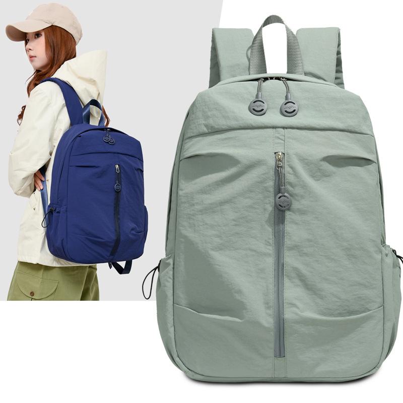 Schoolbag Korean Version of Simple Backpack Student Fashion High Value Schoolbag Versatile Flash Large Capacity Lightweight Travel Bag