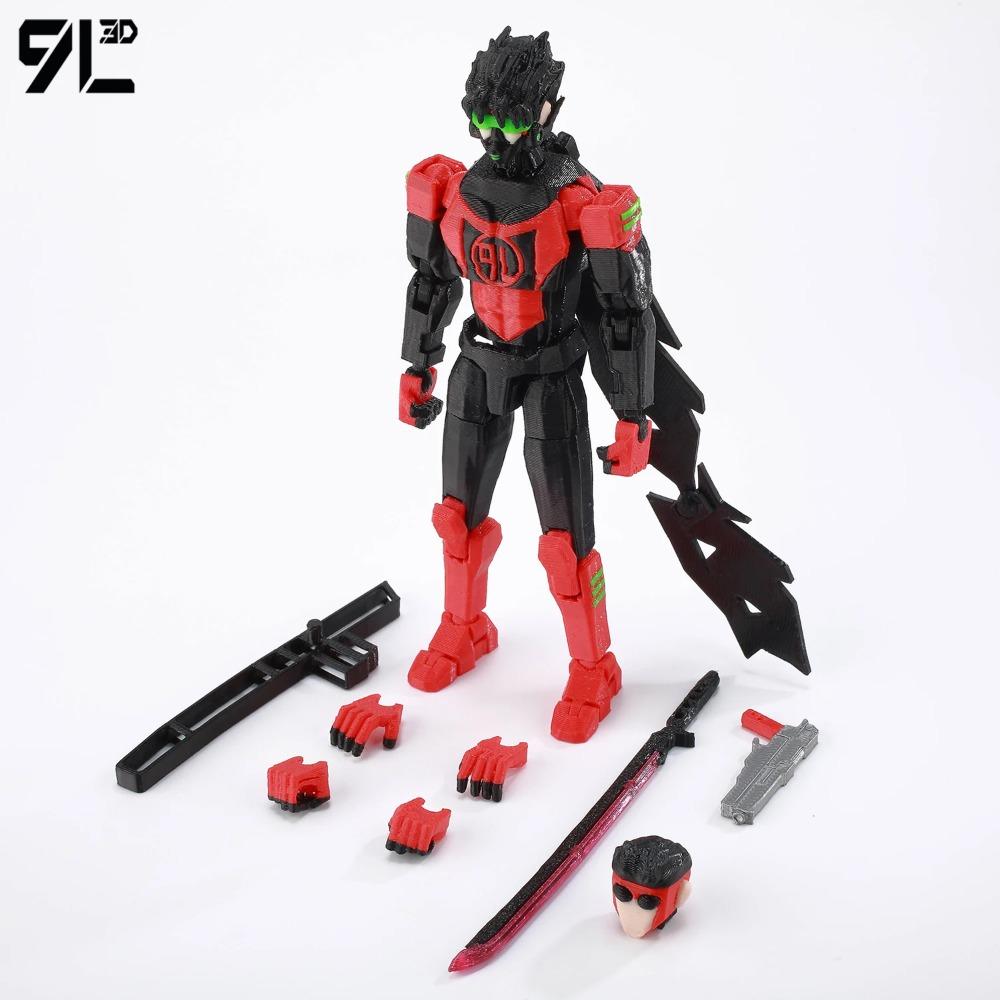 9L3D Dummy13 Lucky13 Conquest Action Figure Invin-cible Model Full Body Movable Toy Multi-Jointed Movable Robot 3D Printed Decor