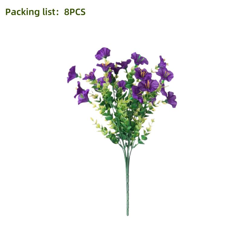 8pcs Artificial Flowers With Uv Protection Indoor And Outdoor Simulation Flowers Decoration Courtyards And Seasonal Celebrations