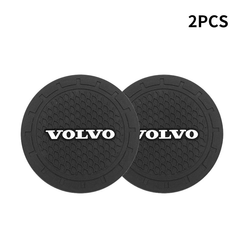1/2 Piezas Posavasos para Taza de Agua con Logo de Coche Portavasos Antideslizante Para Volvo RDESIGN XC60 XC90 S60 S80 S60L V40 V60 AWD V90