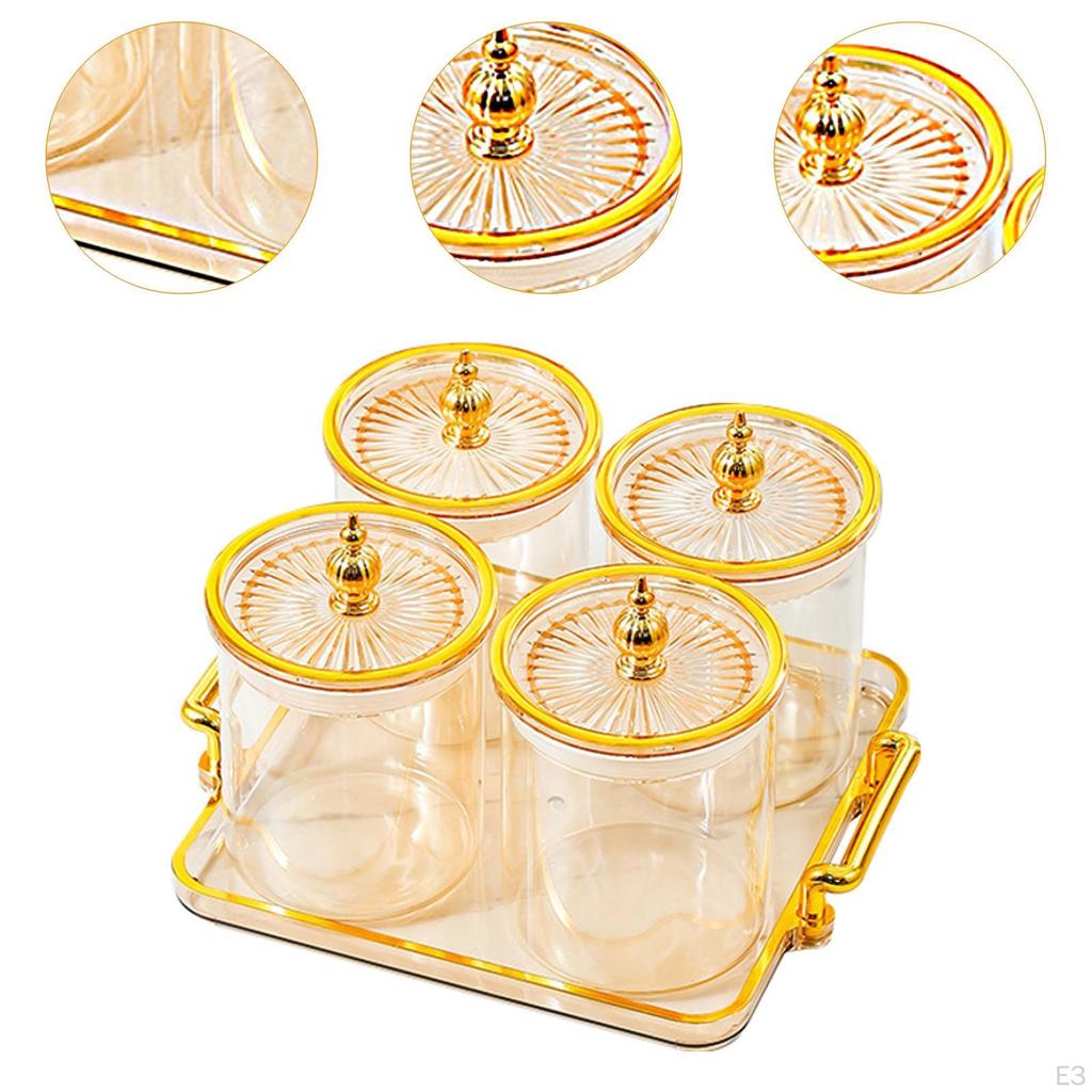 Dried Fruit Tray with Lid Sealed Sugar Jars Snack Candy Plates Wedding Nuts for Party