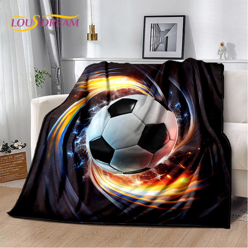 29 Stil Futbol Sahası Futbol Spor Karikatür Yumuşak Battaniye, Ev Yatak Odası Yatak Kanepe Seyahat Örtüsü Çocuk Hediyesi için Yumuşak Atma Battaniye