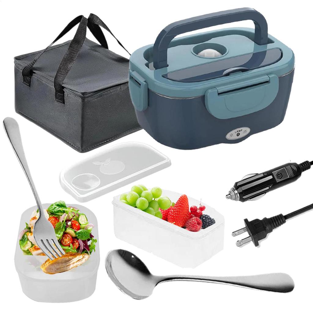 2in1 Electric Lunch Box Food Warmer Portable Food Heater for Car Home Leak Proof Bento Food Container Box Stainless Steel Liner