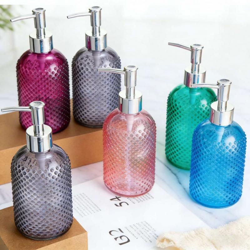 400MLGlass press bottle Portable Travel and Home Use Hand Sanitizer and Lotion Dispensing Bottle Shampoo and shower gel containe