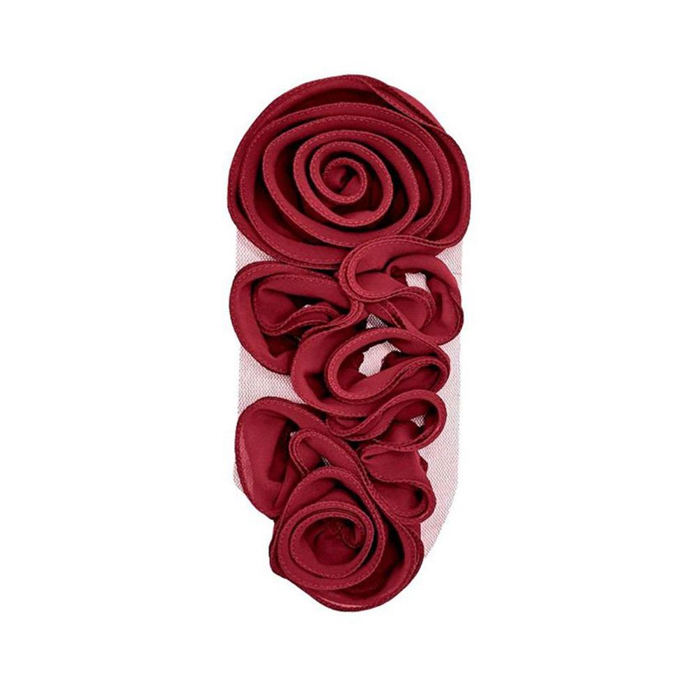 Big Flower 3D Floral Patch Folded Design DIY Chest Flower Handmade Floral Applique Wedding Dress