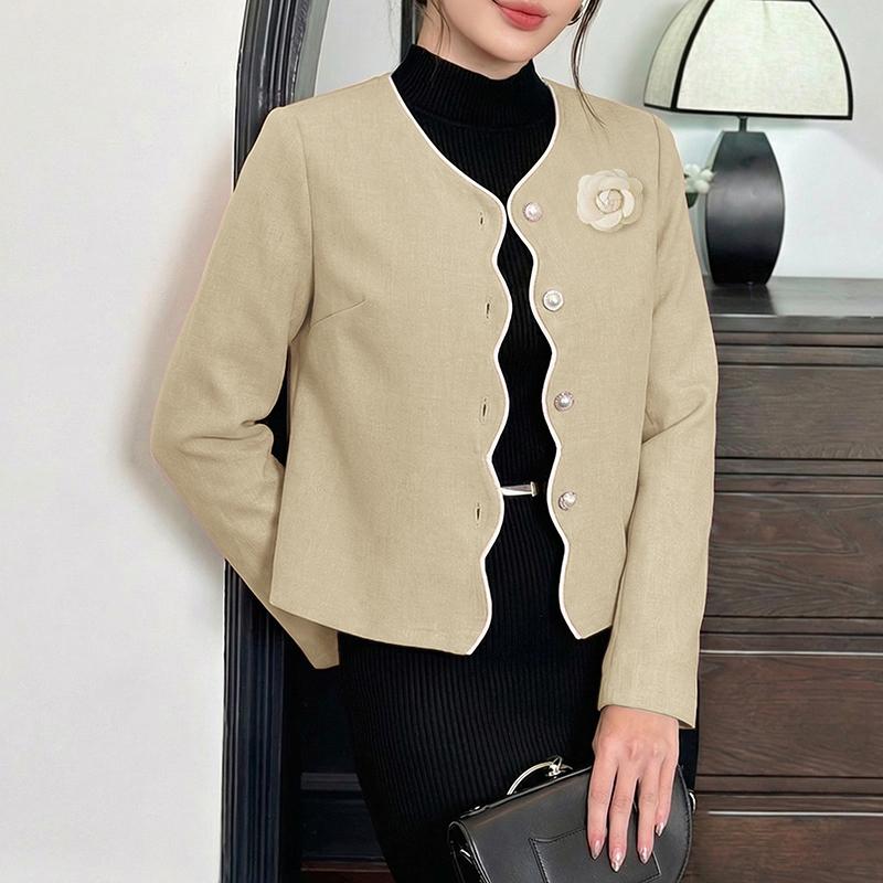 ZANZEA Blusa tipo cárdigan fina de manga larga con escote en V informal para mujer