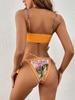 Women's Sexy Printed Strappy Bikini - New European & American Two-Piece Swimsuit