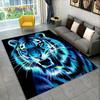 3D Tiger Leopard Cheetah Lion Wolf Area Rug,Carpet Rug for Living Room Bedroom Sofa Doormat Kitchen Decor,Kid Non-slip Floor Mat