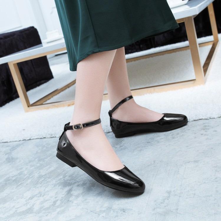 Foreign trade thick heel single shoes women's 2025 summer pointed high heel one-word buckle single shoes black interview work shoes large size