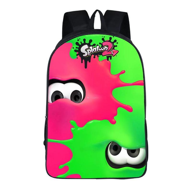 Warrior Splatoon Backpack Creative Elementary School Bag Large Capacity Backpack
