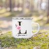 Personalized Mug Initial with Name Cup Custom Tea Coffee Hot Chocolate Mugs Wedding Bride Bridesmaid Mothers Day Gifts for Her
