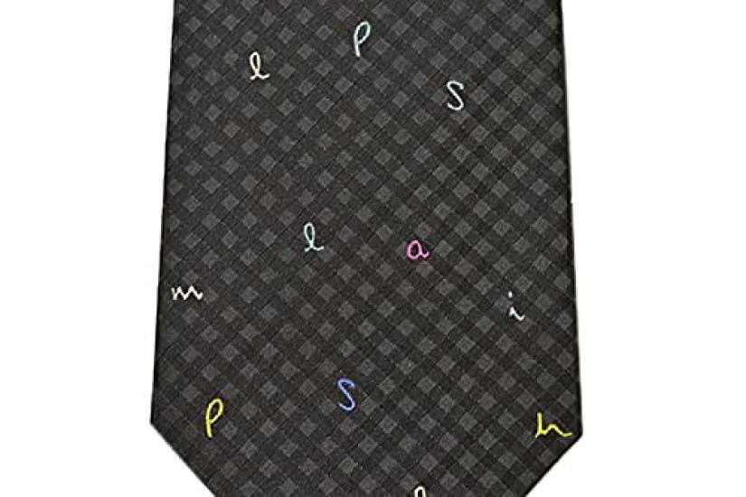 Paul Smith Tie Logo (8cm Wide) (Gray/Multicolor (PS204)) [Used]