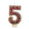 Champagne Glittering Seven-Color Luxury Number Candles for Birthdays