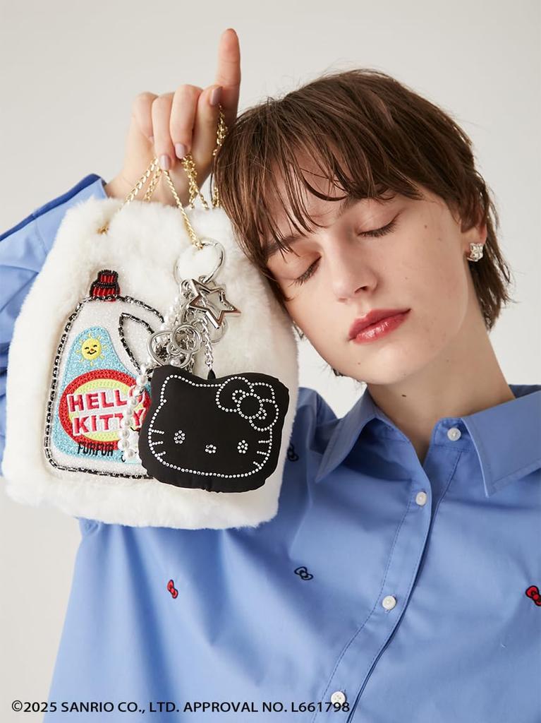 FurFur HELLO KITTY Original Kristall Anhänger RWGG261507 Damen Schwarz Einheitsgröße