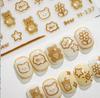 1pcs 5D Bronzing Star Moon Nail Art Stickers Luxury Gold Silver Adhesive Slider Press on Nail Decoration Decals Accessories DIY