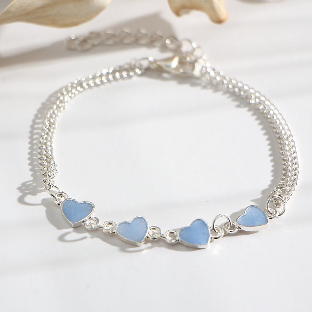 Romantic Personality Luminous Heart Pendant Bracelet Chain Anklet Adjustable Women Party Accessories