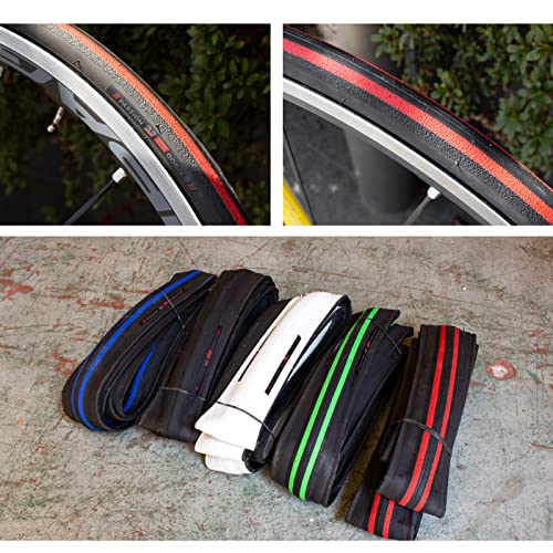 GORIX 700c Bicycle Tires for Road Bikes and Cross Bikes (Passion 23c) Slick Clincher Tires 700x23c (Black)