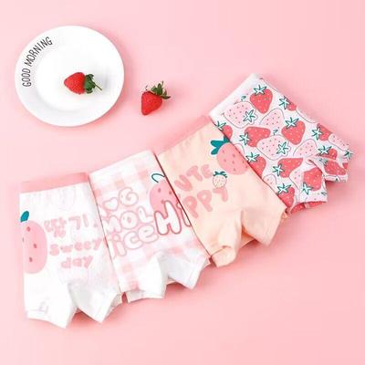 4szt/partia Dziewczęce Bokserki Bawełniane Majtki Krótkie Spodnie Kreskówkowe Majtki Dziewczęce Bielizna 2-10Y