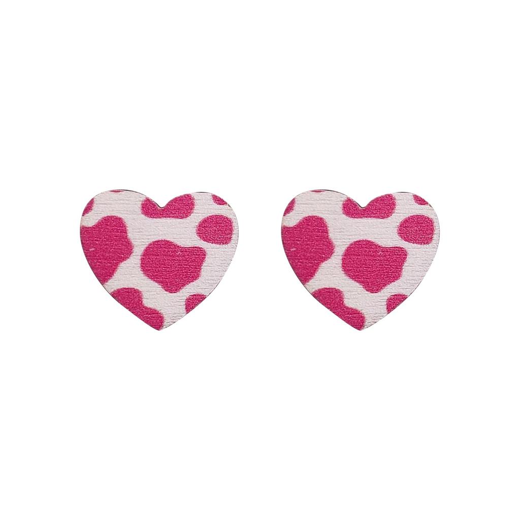 Women's Earrings Creative Cow Pattern Print Personality And Fashion Jewelry Decorations