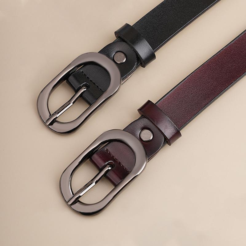 Women'S Belt, Leather Without Interlayer, High-Quality Girdle With Coat, Jeans Pin Buckle Belt, Women'S