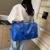 Fashion trend simple PU large-capacity portable travel bag with shoe compartment dry and wet separation fitness bag can cover the tie rod